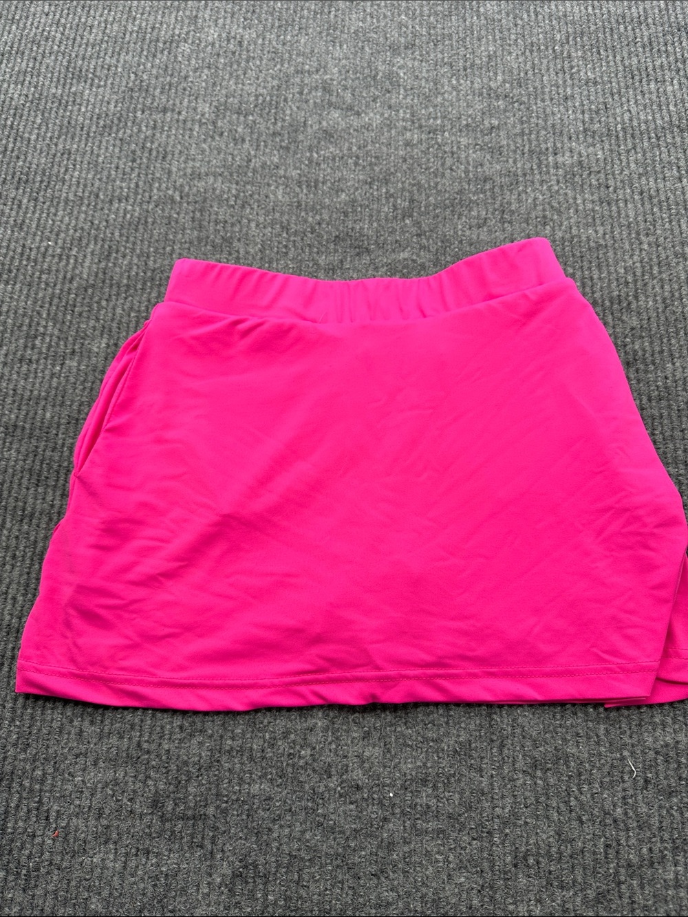 Women’s Hot Pink Athletic Mini Skort with Elastic Waist